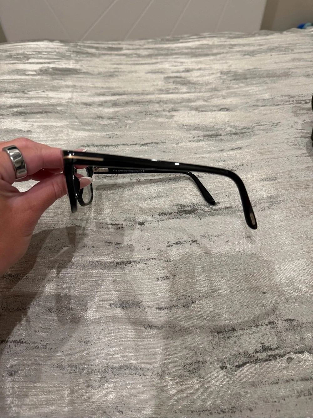 Tom Ford Women's Optical Glasses Black with Gold Accents
